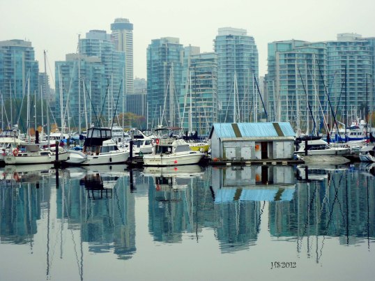View of Vancouver waterfront from Stanley Park, fall 2012